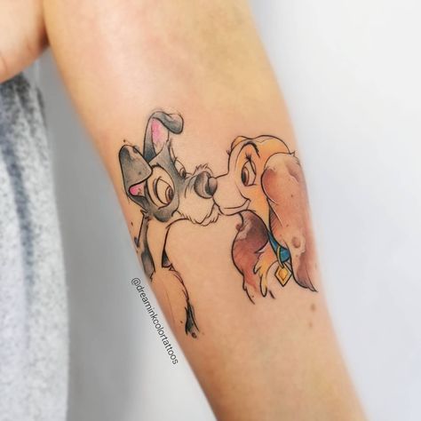 Dreaminkcolor-Disney and anime (@dreaminkcolortattoos) • Instagram photos and videos Disney Couple Tattoos, Couple Disney, Disney Sleeve Tattoos, Matching Friend Tattoos, Disney Sleeve, Our Mindful Life, Shoulder Blade Tattoo, Disney Princess Tattoo, Mouse Tattoos