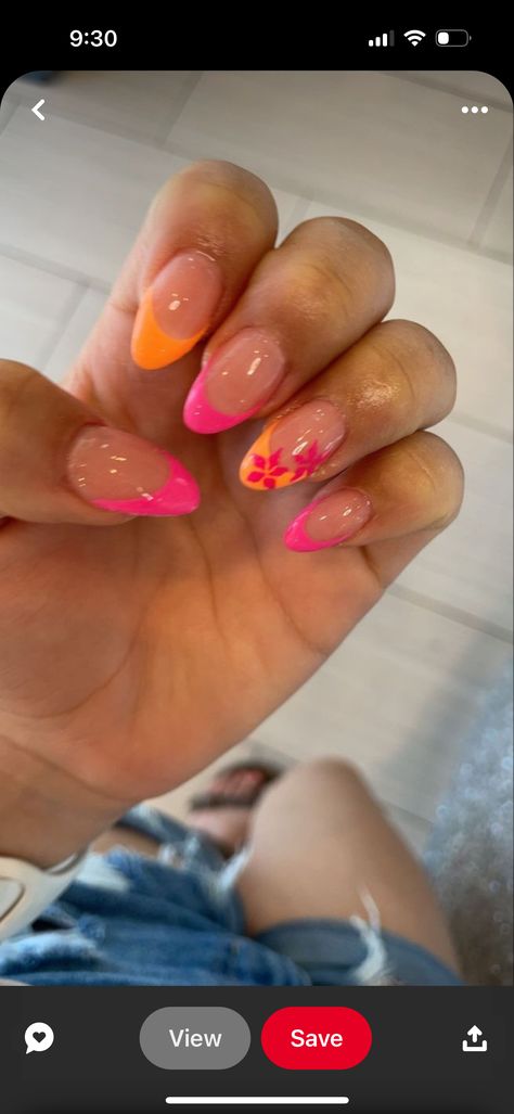 Purple And Orange Nails, Girly Acrylic, Girly Acrylic Nails, Tip Nails, Purple And Orange, Orange Nails, Simple Nails, Nail Tips, Light Purple