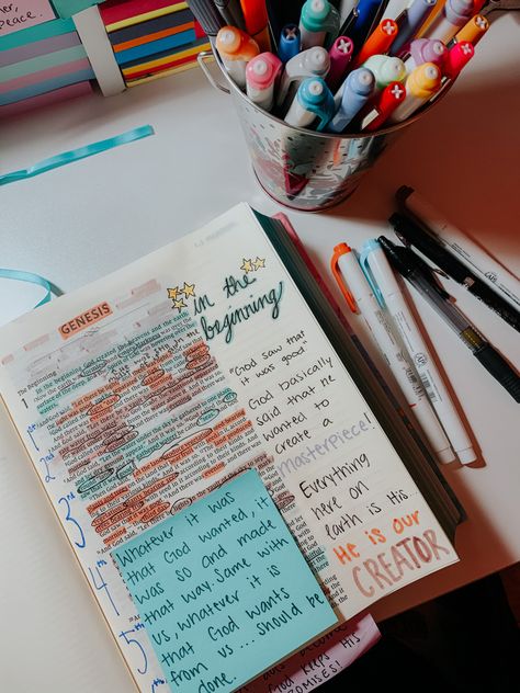 Genesis 1 1 Art Journaling, Genesis 1 Bible Study Notes, Genesis Chapter 1 Notes, Bible Journaling Genesis 1:1, Genesis 1 Bible Journaling, Genesis Bible Journaling Notes, Genesis Journaling, Genesis Bible Journaling, Bible Journaling Genesis