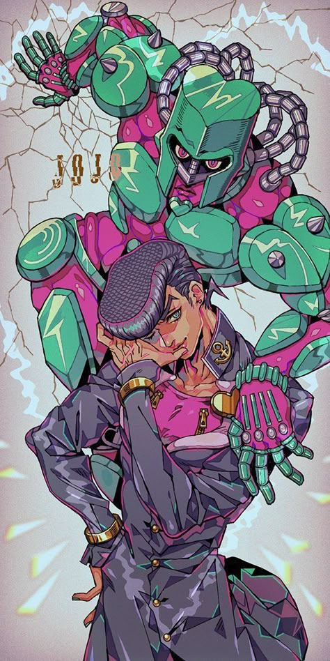 Jojo's Bizarre Adventure Poses, Jojo Wallpapers, Jojo's Bizarre Adventure Stands, Jjba Art, Josuke Higashikata, Jojo Fanart, Crazy Diamond, Hirohiko Araki, Jojo's Adventure