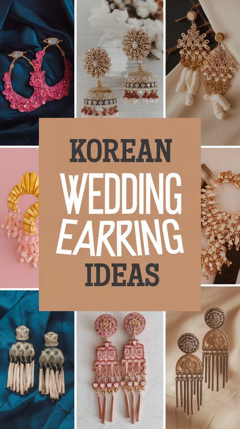 Discover stunning Korean wedding earring ideas that blend tradition and modern style. Perfect for brides who want a touch of elegance on their special day. From classic pearl designs to intricate gold patterns, find the perfect accessory to complement your look. Click to explore more beautiful options and get inspired for your big day! Follow us for more amazing wedding ideas and tips. Amazing Wedding Ideas, Wedding Earring, Korean Wedding, Amazing Weddings, Earring Ideas, Pearl Design, Bridal Look, Gold Pattern, Bridal Looks