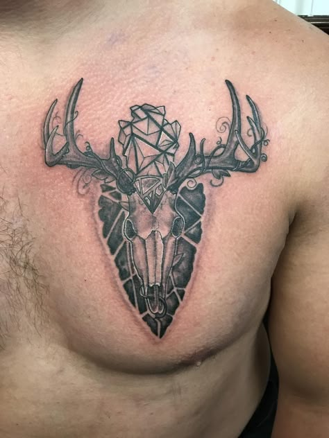 Hog Hunting Tattoos, Country Men Tattoos Ideas, Arrow Head Tattoo Men, Arrowhead Tattoo Men, Antler Tattoo Men, Arrow Head Tattoo, Western Sleeve Tattoo For Men, Hunting And Fishing Tattoos, Country Tattoos For Men