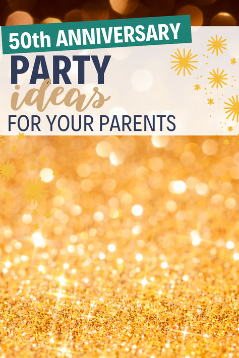 Discover some of the best 50th wedding anniversary party ideas for your parents - plan the perfect party with these ideas and tips! Golden Wedding Party Ideas, 50 Anniversary Ideas Decoration Simple, 50tj Wedding Anniversary Ideas, Wedding Anniversary Event Ideas, Centerpieces For 50th Wedding Anniversary, Unique 50th Anniversary Party Ideas, 50th Wedding Anniversary Menu Ideas, 50th Anniversary Reception Ideas, 50th Wedding Anniversary Program Ideas