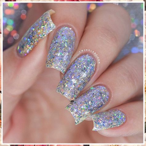 Winter Quince Nails - Ouch! - Struggling to find the solutions that you have been looking for? Why not try Amazon.com NOW! Holographic Nail Designs, Sparkly Acrylic Nails, Quince Nails, Encapsulated Nails, Silver Glitter Nails, Graduation Nails, Glittery Nails, Nails 2021, Long Acrylic