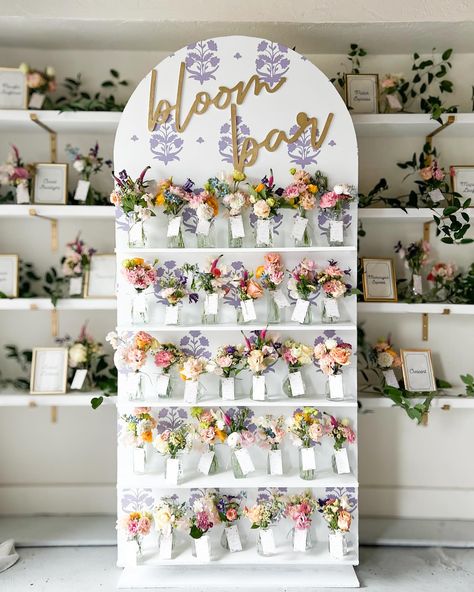 ✨ From Dessert Wall to Bloom Bar! ✨🌸 One prop, endless possibilities! Our versatile desert wall made a stunning transformation into a chic Bloom Bar for this event. 🌿🌼 When you work with professionals, creativity has no limits. @hunterorcuttevents 🫶 Baby In Bloom Flower Bar, Event Decoration Ideas Creative, Flower Booth, Dessert Wall, Bouquet Bar, Bloom Bar, Florist Studio, Balloon Business, Snack Cart