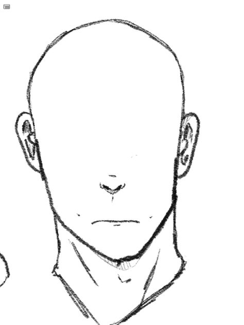 Male Head Sketch Reference, Man Jawline Drawing, Male Face Structure Drawing, Male Face Structure, Male Head Drawing Tutorial, Male Head Shapes Drawing, Male Head Sketch, Anime Jawline, Male Head Shape Reference