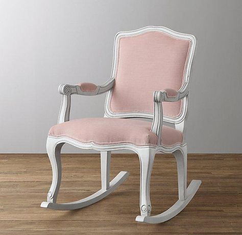 French Dusty Petal Vintage Velvet Rocker Nursery Rocker, Rocking Chair Nursery, Rh Baby, Pink Unicorn, Vintage Velvet, Rocking Chair, Nook, French Vintage, Rocker