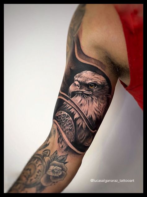 Inner Bicep Eagle Tattoo Men, Eagle Sleeve Tattoo Men, Biceps Tattoos For Men, Eagle Face Tattoo, Underarm Tattoo For Men, Inside Arm Tattoo Men, Eagle Tattoo Men, Inner Bicep Tattoo Men, Tattoo Biceps