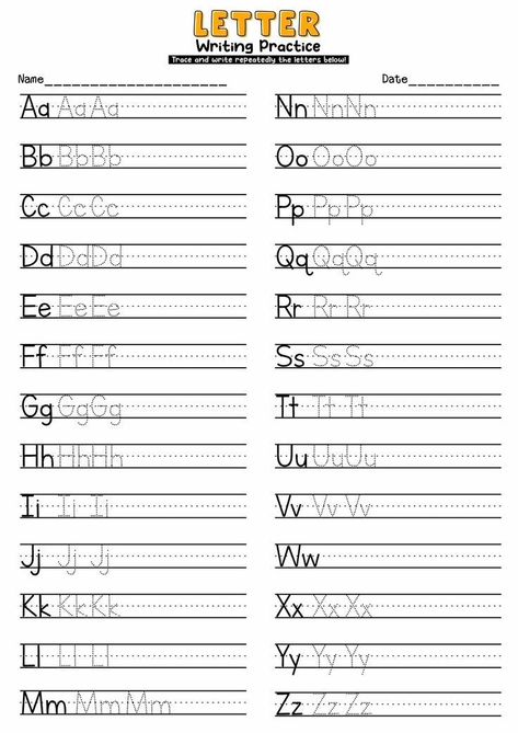 Abc Writing Worksheets, English Handwriting Practice, Beautiful Handwriting Practice, Kids Writing Practice, Writing In Cursive, Cursive Handwriting Practice Worksheets, Writing Alphabet Letters, Abc Flashcards Printable, English Letter Writing