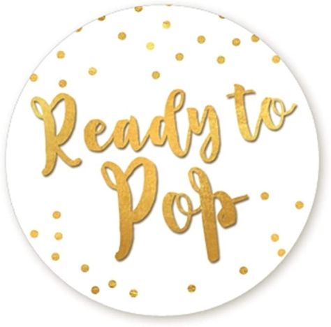 Amazon.com: Ready to Pop Stickers | Faux Metallic Gold | Many Sizes & Colors to Choose from | Ready To Pop Baby Shower Stickers for Popcorn | Ready to Pop Stickers for a Boy or Girl (White, 1.67"): Health & Personal Care Popcorn Baby Shower, Baby Shower Lollipops, Popcorn Baby Shower Favors, Popcorn Party Favors, Popcorn Stickers, Baby Shower Popcorn, Popcorn Favors, Pop Baby Showers, Boy Party Favors