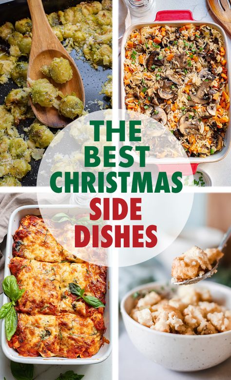 Choose from our selection of easy and flavorful Christmas side dishes! Perfect for making your meals delicious. These recipes will impress your guests and complement your main course beautifully. Packed with seasonal ingredients, these sides are simple to prepare and there's an option for everyone. So go prepare your menu. #ChristmasRecipes #HolidayCooking #FestiveSides #EasyRecipes #ChristmasDinner #HolidayFood #SeasonalCooking #YummySides #TastyHolidayRecipes Christmas Lunch Sides Ideas, Easy Side Dish For Christmas Dinner, Sides Christmas Dinner, Vegetable Side Dish For Christmas, Crockpot Side Dishes For Christmas, Savory Side Dishes Holidays, Christmas Food Side Dishes, Christmas Dinner Sides Vegetables, Christmas Sides Recipes