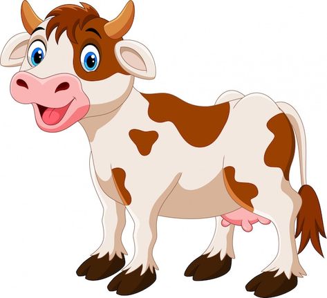 Animated Cow, Cow Cartoon, Smiling Animals, Inkscape Tutorials, Cow Drawing, Animal Templates, Happy Cow, Cow Pictures, Cartoon Cow