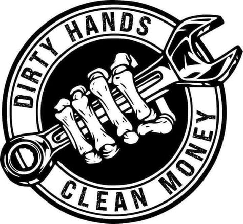 Dirty Hands Clean Money, Make Clean, Money Tattoo, Dirty Hands, Biker Quotes, Tattoo Flash Sheet, Stencil Templates, Clean Hands, How To Make Tshirts