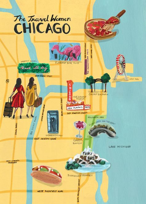 Illustrated map of Chicago with the top things to do from the bean to Skydeck's Ledge to Riverwalk and deep dish pizza - part of my Ultimate Guide to Chicago. Click through to read more about travel to the WIndy City in my Chicago Guide. | The Travel Women #chicago #secondcity #windycity #travelguide #travelmap Museums Architecture, Chicago Itinerary, Map Of Chicago, Chicago Travel Guide, Travel Photography Europe, Chicago Map, Tourist Map, Travel Globe, Chicago River