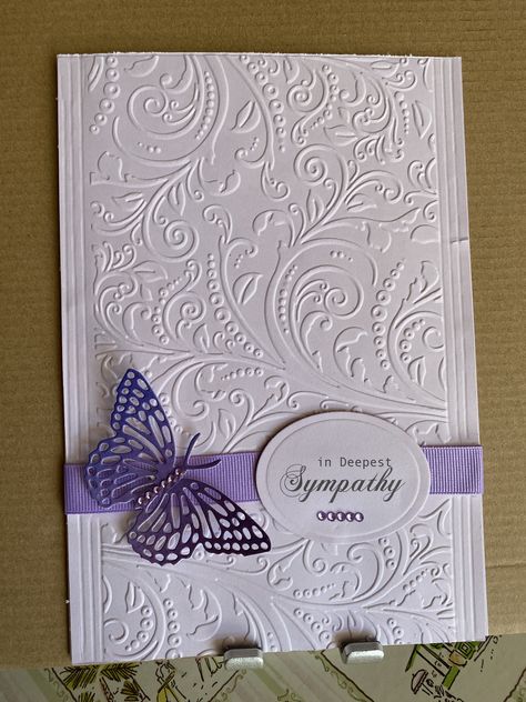 Stampin Up Sympathy Cards, Handmade Greeting Card Designs, Sympathy Card Messages, Sympathy Cards Handmade, Wedding Cards Handmade, Deepest Sympathy, Hand Made Greeting Cards, Embossed Cards, Sympathy Card