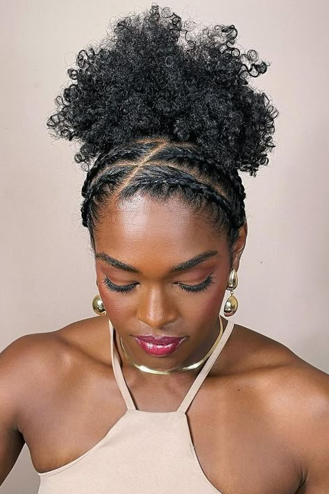 Front Twists Hairstyles, Hairstyles With Short Natural Hair, Formal Hairstyles For Black Women Natural Hair, Basic Braids For Black Hair, Natural Braid Out Hairstyles, Natural Hair Workout Styles, Black Hairstyles For Swimming, African Hairstyles For Women Natural, Front Braid Hairstyles Black Women