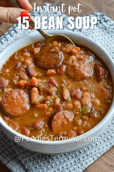 15 Beans In Instant Pot, 10 Bean Soup Instant Pot, 15 Bean Soup With Sausage Instant Pot, Insta Pot 15 Bean Soup, 13 Bean Soup Instant Pot, Instapot 15 Bean Soup Recipe No Soak, Instant Pot 16 Bean Soup Recipe, Instapot 15 Bean Soup Recipe, Fifteen Bean Soup Recipes