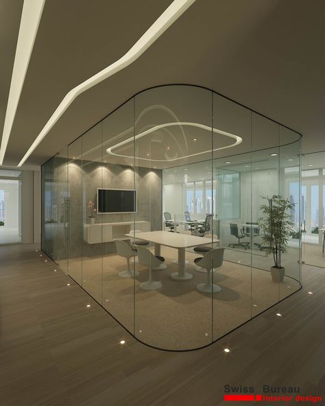 Soundroom Meeting Room Design, Office Design Inspiration, Office Meeting Room, Design Café, Corporate Office Design, Glass Office, Office Renovation, Office Space Design, Modern Office Design