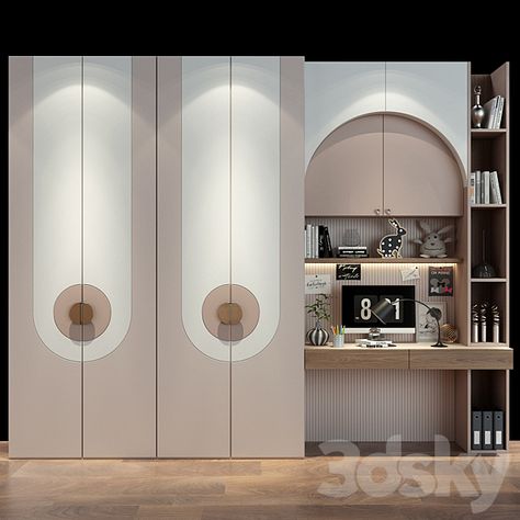 Furniture for a children 0481 - Wardrobe - 3D Models - 3DSKY Kids Bedroom Wardrobe Design, Luxury Wardrobe Design, Wardrobe Shutter Design, Modern Closet Designs, Kids Bedroom Furniture Design, Modern Wardrobe Design, Wardrobe Design Ideas, Wooden Wardrobe Design, Wardrobe Design Modern