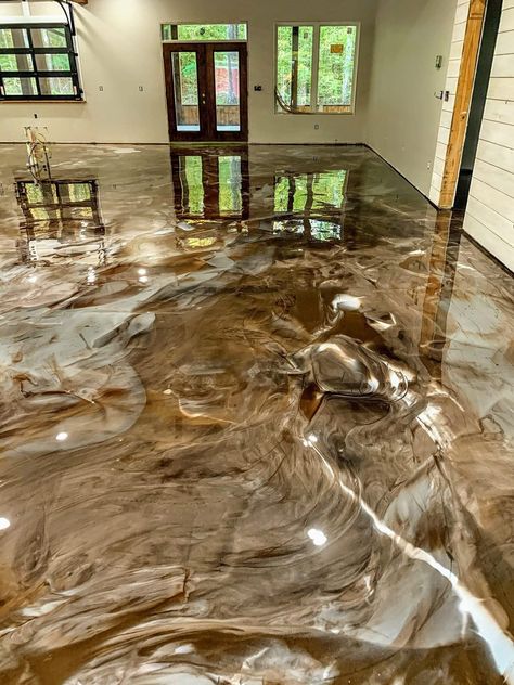 How Long Does Epoxy Flooring Last? A Guide to Lifespan and Maintenance 3 Concrete Floor Epoxy, Diy Stained Concrete Floors, Epoxy Concrete Floor, Concrete Floors In House, Epoxy Floor Designs, Epoxy Resin Flooring, Marble Flooring Design, Concrete Epoxy, Metallic Epoxy Floor