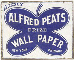 Rectangle sign advertising Wallpaper from Alfred Peats. Beautiful four leaf clover was used for a design. Eight mounting holes evenly spaced on each side. Old Country Stores, Porcelain Signs, American Antiques, Paper News, Country Store, Reflective Surfaces, Paper Houses, Advertising Signs, Porcelain Ceramics