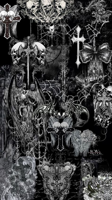 Wallpaper dark Black Gothic Wallpaper, Wallpaper Goth, Emo Backgrounds, Emo Aesthetic Wallpaper, Goth Aesthetic Wallpaper, Wallpaper Gothic, Wallpaper Edgy, Really Cool Wallpapers, Punk Wallpaper