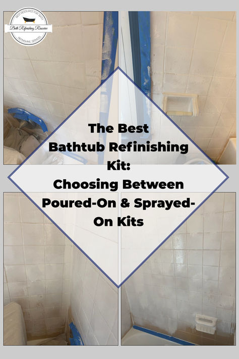 Trying to figure out which product is better to refinish your bathtub with?  Poured-On and Sprayed-On kits are on the market but which is better?  We will help you look at the options and help you decide what it best for your bath refinishing needs. Refinishing Bathtub, Bathtub Paint, Tub Refinishing, Painting Bathtub, Refinish Bathtub, Best Bathtubs, Which Is Better, Perfect Fit, Spray