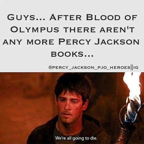 I'm going to cry. I'm literally going to lay in my bed with all my Percy Jackson merchandise and weep as I remember everything they went through. These books changed my life. They taught me to be myself. Percy Jackson forever ❤ Blood Of Olympus, Zio Rick, Persassy Jackson, Trials Of Apollo, Percy Jackson Memes, Magnus Chase, Kane Chronicles, Rick Riordan Books, The Heroes Of Olympus