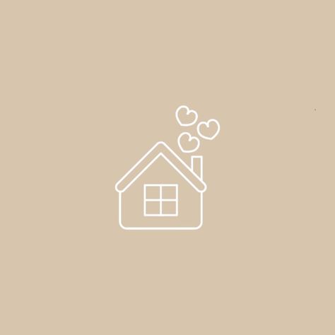 Home Icon Instagram Highlight, House Icon Aesthetic, House Tattoo Simple, Home Tattoo Ideas, Small House Tattoo, House Logo Icon, Tattoo Home, Home Symbol, House Tattoo