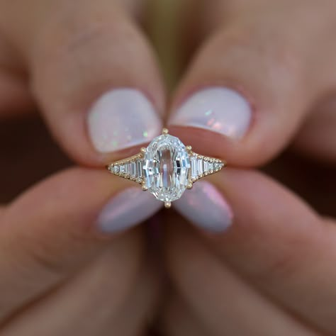 Art Deco Style Engagement Ring, Unique Timeless Engagement Rings, Colored Diamond Engagement Rings, Baguette Diamond Ring, The Bling Ring, Cute Engagement Rings, Future Engagement Rings, Baguette Diamond Rings, Step Cut