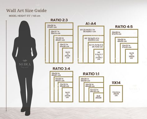 Frame Sizes Guide, Poster Frame Sizes Guide, Wall Art Dimensions Guide, Wall Art Size Guide, Art Size Guide, Standard Picture Frame Sizes, Print Size Guide, Frames Sizes, Comparison Chart