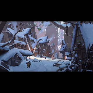 Kevin Harger (@kevinhargerart) • Foto dan video Instagram Snowy Village, Bg Design, Fantasy Concept, Location Inspiration, Landscape Concept, Background Drawing, Fantasy Art Landscapes, Fantasy Concept Art, Landscape Illustration