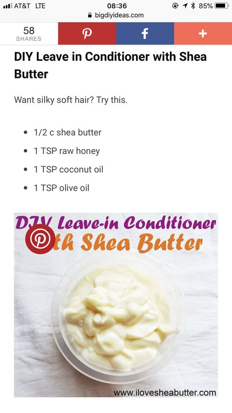 Organic Conditioner Recipe, Diy Natural Leave In Conditioner, Shea Butter Hair Mask Diy, Shea Butter Leave In Conditioner Diy, Homemade Shea Butter For Hair, Shea Butter Recipes For Hair Growth, Shea Butter Conditioner Diy, Natural Leave In Conditioner Diy, Leave In Conditioner For Natural Hair