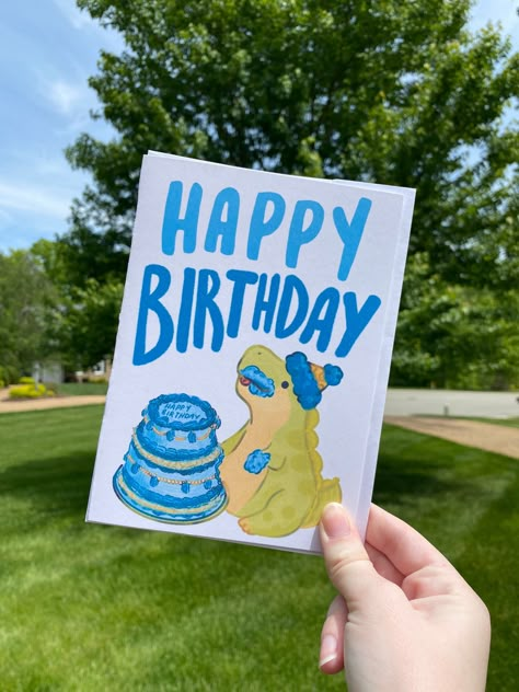 Excited to share the latest addition to my #etsy shop: Dinosaur Birthday Card | Greeting Card | Birthday Card with Envelope | Cute Birthday Cards | Dinosaur Cards https://etsy.me/41J1JgH #green #birthday #blue #dinosaurcard #dinosaurbdaycard #greetingcard #birthdaycard Birthday Card Ideas Dinosaur, Dinosaur Birthday Card Ideas, Diy Cute Birthday Cards, Happy Birthday Card For Brother, Cool Bday Cards, Birthday Card Ideas For Guys, Birthday Card Ideas Brother, Nerdy Birthday Card, Blue Birthday Card Ideas