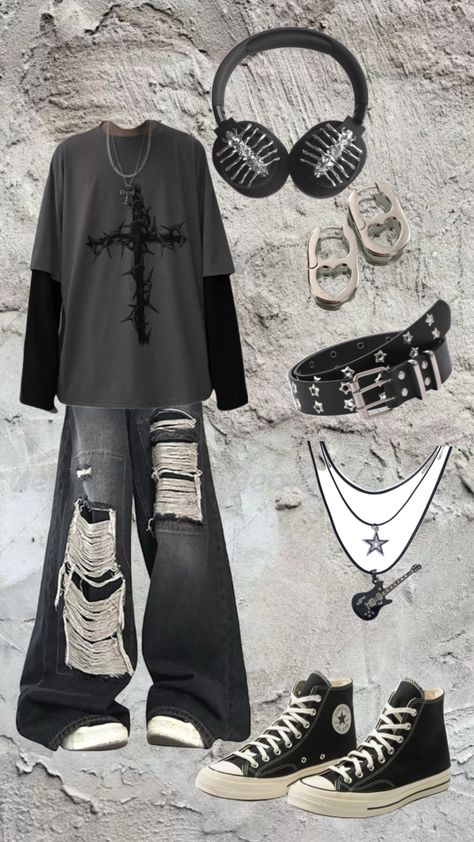 Grunge Outfit Grunge Outfits All Black, Grunge Outfits 90s Female, Grunge 1990s Style, Clothing Ideas Grunge, Grunge Outfit Inspo Girl, Y2kgrunge Outfits, Alternative Fashion Indie Grunge, Messy Grunge Outfits, Kpop Grunge Outfits