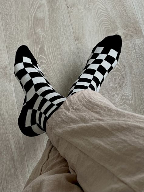 Aesthetic Socks, Checkered Socks, Black And White Socks, Luxury Socks, White Socks, Cute Aesthetic, Designer Socks, Chess Board, Socks