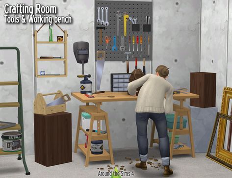 Around The Sims 4, The Sims 4 Custom Content, Crafting Room, Tool Room, The Sims 4 Download, Sims Four, Sims 4 Update, Sims 4 Build, Sims 4 Game