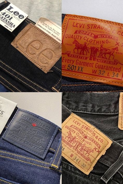 Jeans Leather Patches Appreciation #leatherpatches #jeanspatches Denim Leather Patch, Patched Jeans, Patch Design, Levi Strauss & Co, Leather Patches, Quality Clothing, The Originals, Leather, Clothes