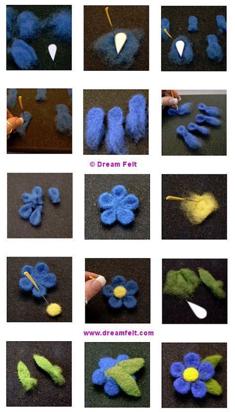 Little Lambs for Easter! A collection of Needle Felting Tutorials – Felting Pin Tutorial, Making Felt, Tovad Ull, Needle Felting Tutorial, Felt Flowers Diy, Needle Felting Diy, Wool Needle Felting, Felt Fairy, Needle Felting Tutorials