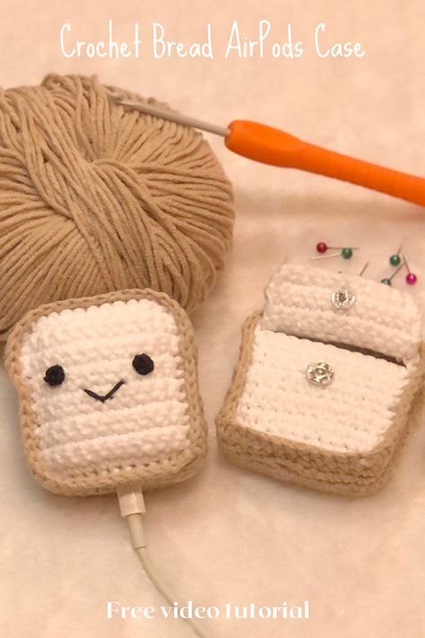 #AirPodscase #crochet #handmade #crochetAirpodscase #handmadeAirpodscase #crochetideas #easycrochet #freecrochetpatterns #freecrochettutorials #cutecrochet #bread #crochetbread #easycrafts #gifts #personalizedgifts #giftideas #crochetbread Crochet Patterns Airpods Case, Crochet Airpod Holder Free Pattern, Crochet Mini Bag For Airpods, Crochet Earbud Pouch Free Pattern, Diy Crochet Airpod Case, Cute Crochet Airpod Case, Airpod Pro Crochet Case Pattern, Crochet Case For Hooks, Earbud Case Crochet