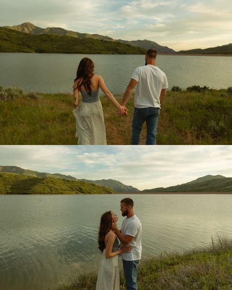 If the definition of day dreaming was shown in pictures 🌞🦋 Salt Lake City cinematic photographer couples photos cute couple poses #cinematicutahphotographer #documentaryphotography #greenhills #photo #utah #couplephotos #saltlakecity #love #romance #cutecouples Photobox Ideas Pose Couple, Love Is Easy, Lake Photoshoot, Lake Dock, Day Dreaming, Lake Photos, Couple Romance, Lake Pictures, Cute Couple Poses