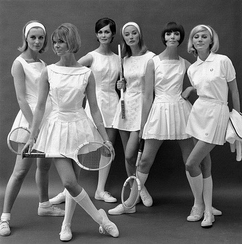 #yearofpattern tennis dresses Mode Tennis, Fashion 60s, Tennis Whites, Tennis Outfits, Mode Hippie, Vintage Tennis, Tennis Fashion, Racquets, Retro Mode