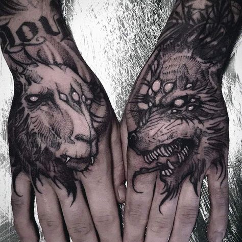 Tattoo uploaded by Tessa Von | 1397729 | Tattoodo Hand Tattoos Black, Tattoo Gato, Traditional Hand Tattoo, Feminine Skull Tattoos, Skull Hand Tattoo, Feminine Tattoo Sleeves, Tattoo Inspiration Men, Tattoos For Lovers, Gaming Tattoo