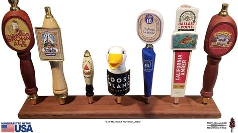 Beer Tap Display Stand Made from Reclaimed Wood #homebrew Beer Tap Handle Ideas, Tap Handle Ideas, Diy Beer Tap, Beer Tap Display, Beer Tap Handle Display, Beer Tap Handles Display, Tap Ideas, Tap Handle Display, Beer Room