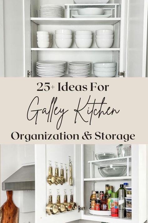 See how former professional organizer Lela Burris organizes her own kitchen cabinets and drawers in this exclusive look inside her newly remodeled 1970s galley style kitchen.