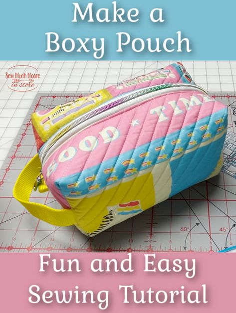 Shaving Bag Pattern, Boxy Bag Tutorial, Box Zipper Pouch Tutorial, Boxy Bag Sewing Pattern, Sewing Pouches And Bags Diy Tutorial, Boxy Zipper Pouch Pattern Free, Box Pouch Tutorial, Boxy Cosmetic Bag Pattern, Dopp Bag Pattern