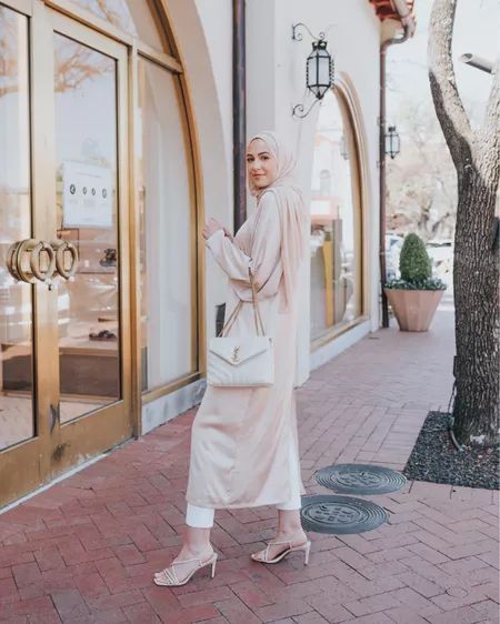 Soft Satin Tie Trench Coat curated on LTK Ramadan Is Going, Leena Snoubar, Dark Brown Dress, Suits Show, Hijab Trends, Muslim Fashion Outfits, Hijabi Outfits, Flowing Dresses