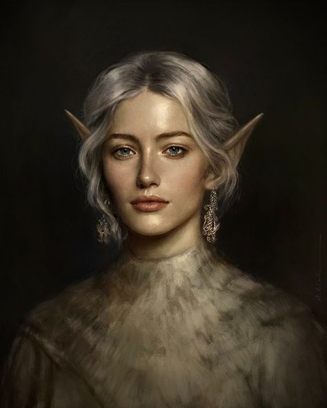 AliceBlakeArt (@aliceblakeart) / Twitter Folk Of The Air, Elves Fantasy, Female Elf, Elf Art, High Elf, Fantasy Portraits, Holly Black, Dnd Art, Game Concept Art