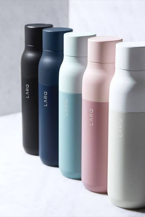 larq-unique-corporate-gifts-sustainable-gifts-company-swag Water Filter Bottle, Pill Organiser, Clean Water Bottles, All About Water, Water Purification System, Filtered Water Bottle, Digital Marketing Design, Corporate Gifting, Safe Water