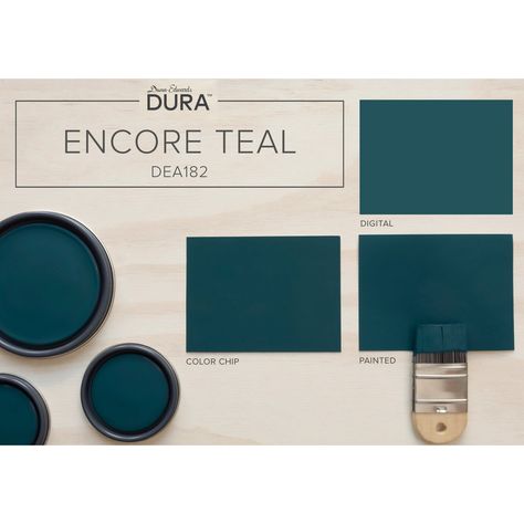 Reimagine teal with this dark, mystical version. Encore Teal is the color of a strong, stormy blue paint color with a wave of green. Shop today.